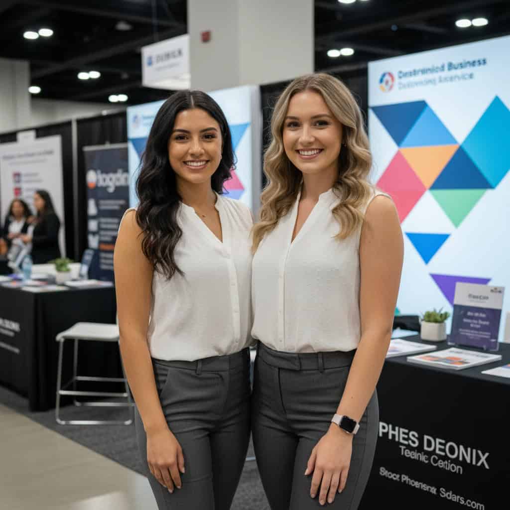 TSM Agency trade show model team at Small Business Expo Phoenix