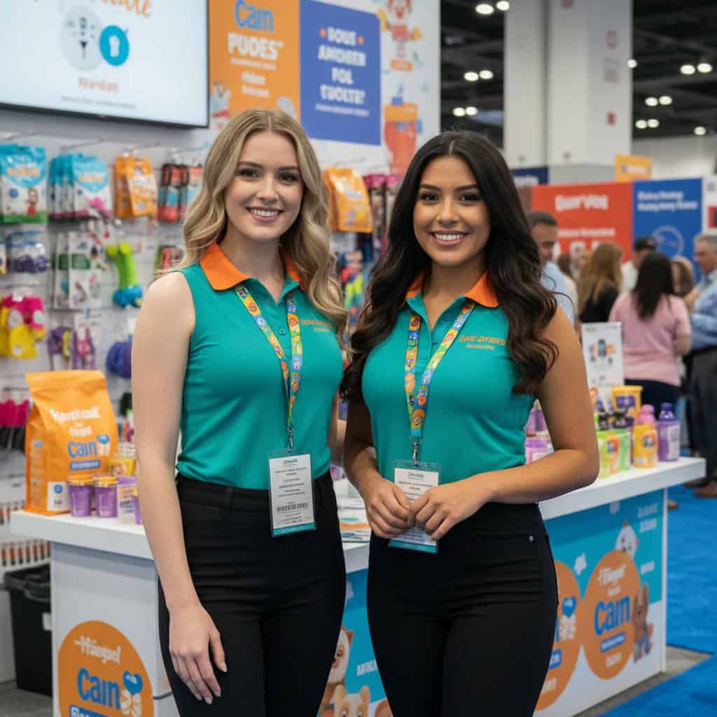 TSM Agency trade show model team at SuperZoo